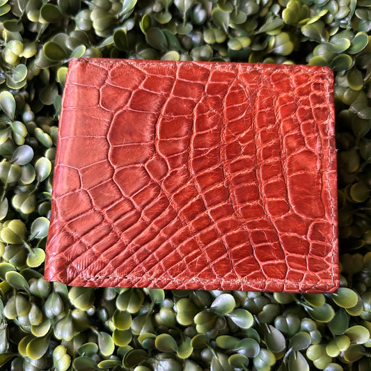 Men’s Alligator Bifold Wallet – Tan