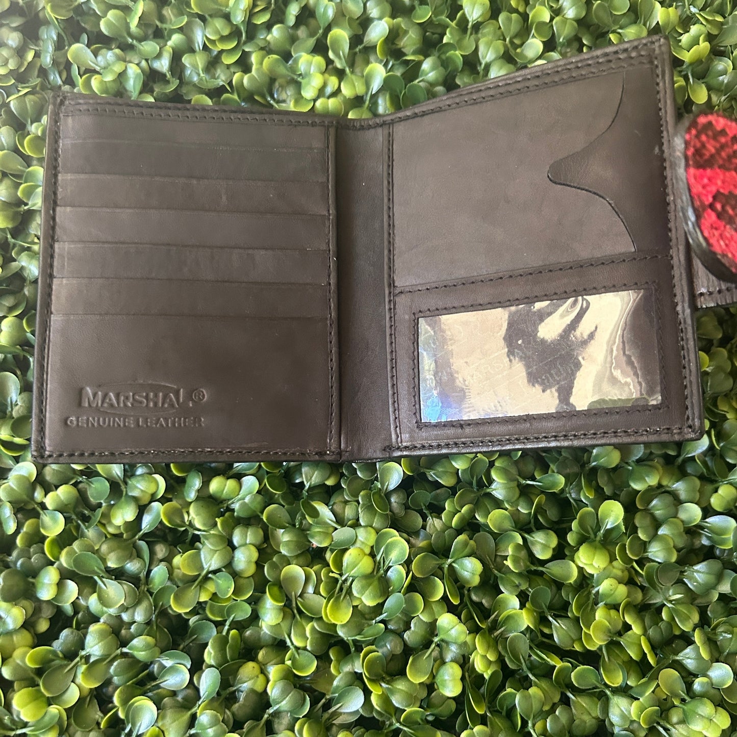 Women's Python Compact Wallet with Snap Clasp – Handcrafted in Florida (Red)