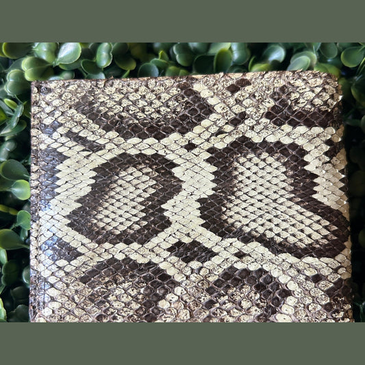 Men’s Python Bifold Wallet – Black & White – Handcrafted in Palm Beach, Florida