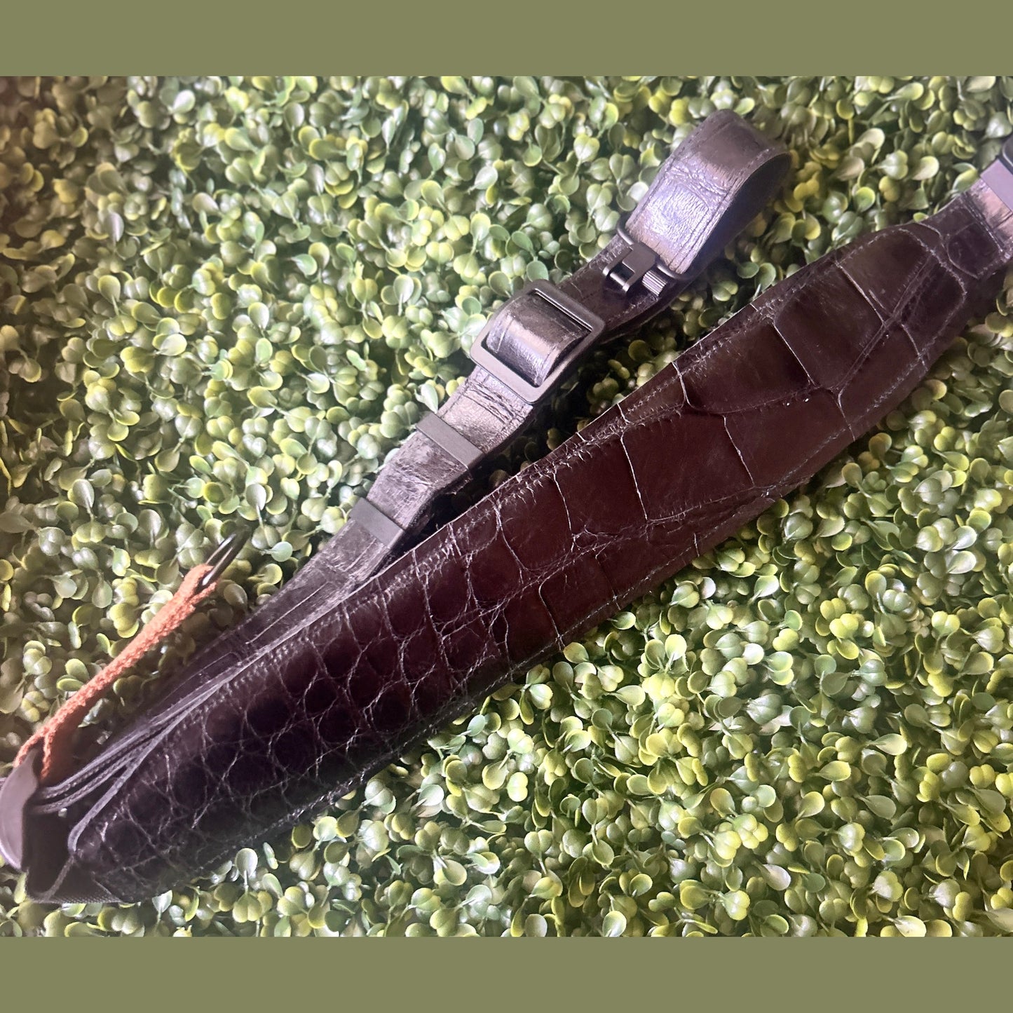 Alligator Leather Gun Sling – Handcrafted in Florida Black