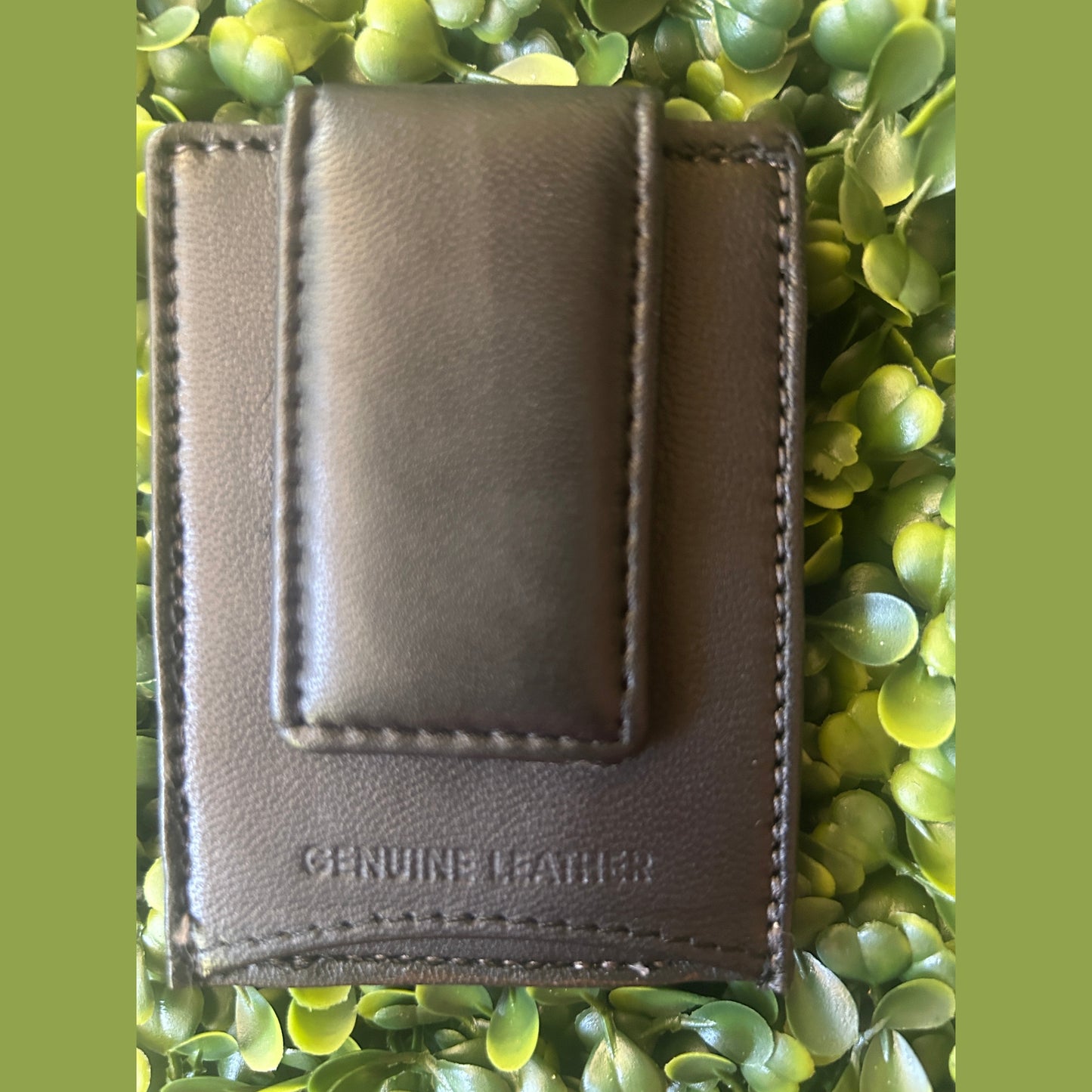 Python Leather Money Clip – Black & White – Handcrafted in Palm Beach, Florida