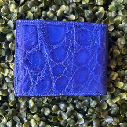 Men’s Alligator  Bifold  Wallet – Blue