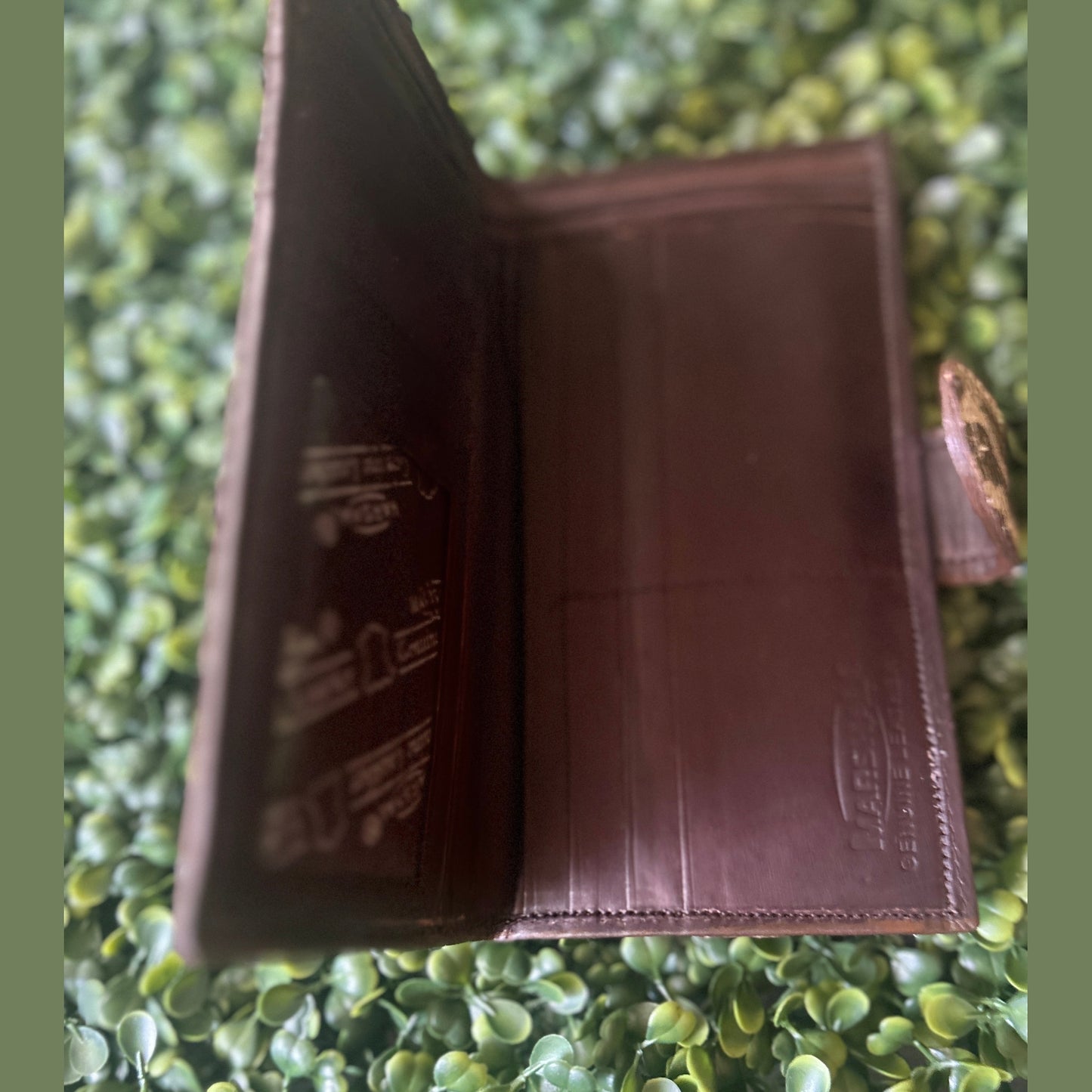 Women’s Python Checkbook Wallet with Clasp – Black & White – Handcrafted in Palm Beach, Florida