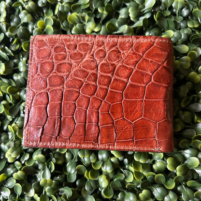 Men’s Alligator  Bifold  Wallet – Tan