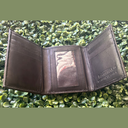 Men’s Alligator Trifold Wallet — Brown