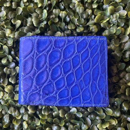 Men’s Alligator  Bifold  Wallet – Blue