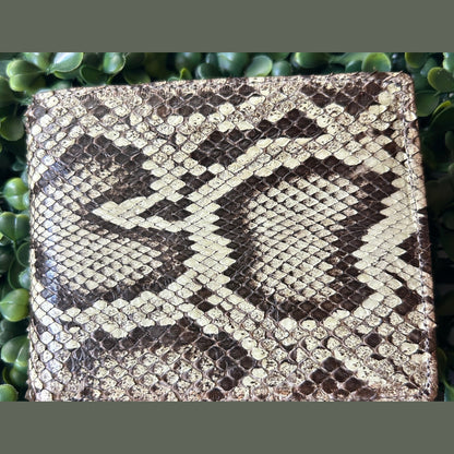 Men’s Python Bifold Wallet – Black & White – Handcrafted in Palm Beach, Florida