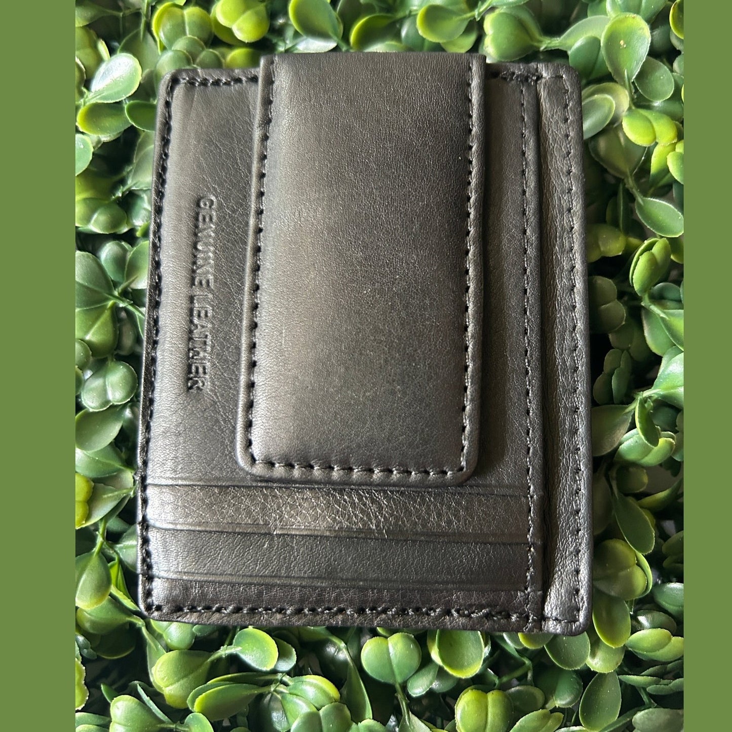 Alligator Leather Money Clip – Black – Handcrafted in Palm Beach, Florida